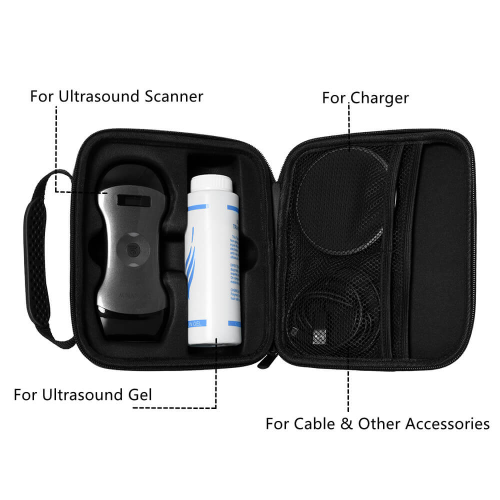 ultrasound hard case-position for each accessory